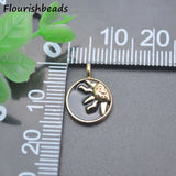 Nickel Anti Rust Plated Moon Face Charms Pendants for Jewelry Making