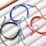 20pc Red Woven Cotton Rope Bracelet DIY Hand Braid Semi-finished Product