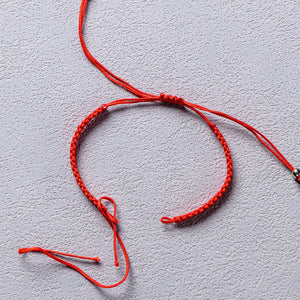 20pc Red Woven Cotton Rope Bracelet DIY Hand Braid Semi-finished Product