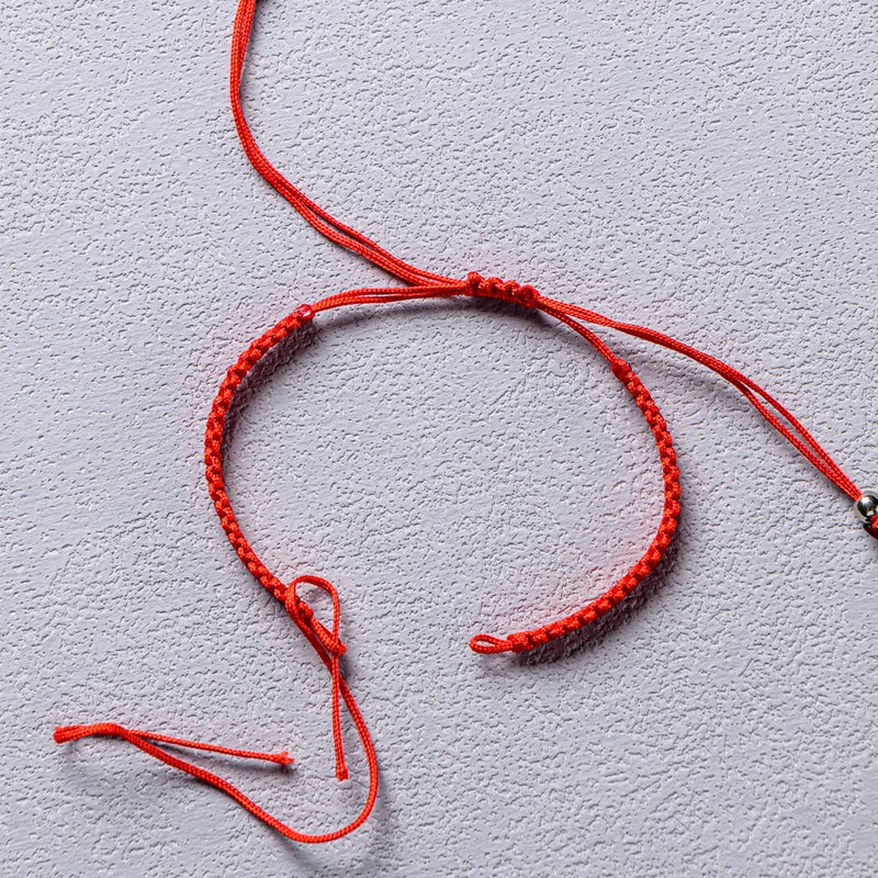 20pc Red Woven Cotton Rope Bracelet DIY Hand Braid Semi-finished Product