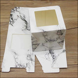 20pc Marbling Window Square Box for Cake Cookies Wedding Party Supplies