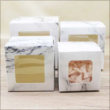 20pc Marbling Window Square Box for Cake Cookies Wedding Party Supplies