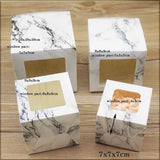 20pc Marbling Window Square Box for Cake Cookies Wedding Party Supplies
