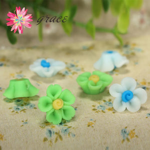 20pc 16mm Clay Art Flower Beads For Jewelry Making Bracelet Necklace