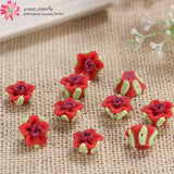 20pc/lot 16mm Polymer Clay Flower Beads for Jewelry Making
