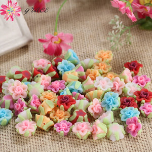 20pc/lot 16mm Polymer Clay Flower Beads for Jewelry Making