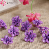 20pc 23mm Polymer Clay Flowers Beads Vintage Earrings Necklace Ornament