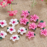 20pc 25mm Plumeria Flowers Charms Beads for DIY Crafting