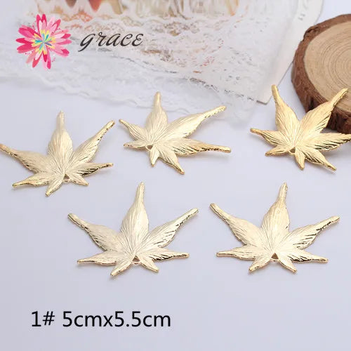 20pc/lot Metal Alloy Copper Flowers Leaves Butterfly Leaf Beads Caps
