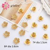 20pc/lot Metal Alloy Copper Flowers Leaves Butterfly Leaf Beads Caps