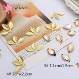20pc/lot Metal Alloy Copper Flowers Leaves Butterfly Leaf Beads Caps