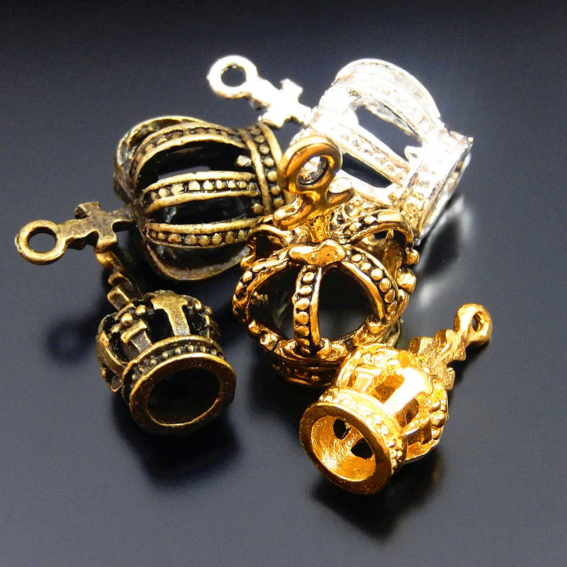 20pc Mixed Vintage Style Crown Necklace Pendant 23*7mm Charms Jewelry GR-734