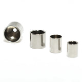 20pc Stainless Steel Column End Caps 3-8mm Hole Bead DIY Leather Cord Jewelry
