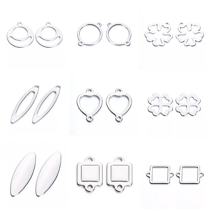 20pc Stainless Steel Charms Pendants for Necklace Bracelet Making