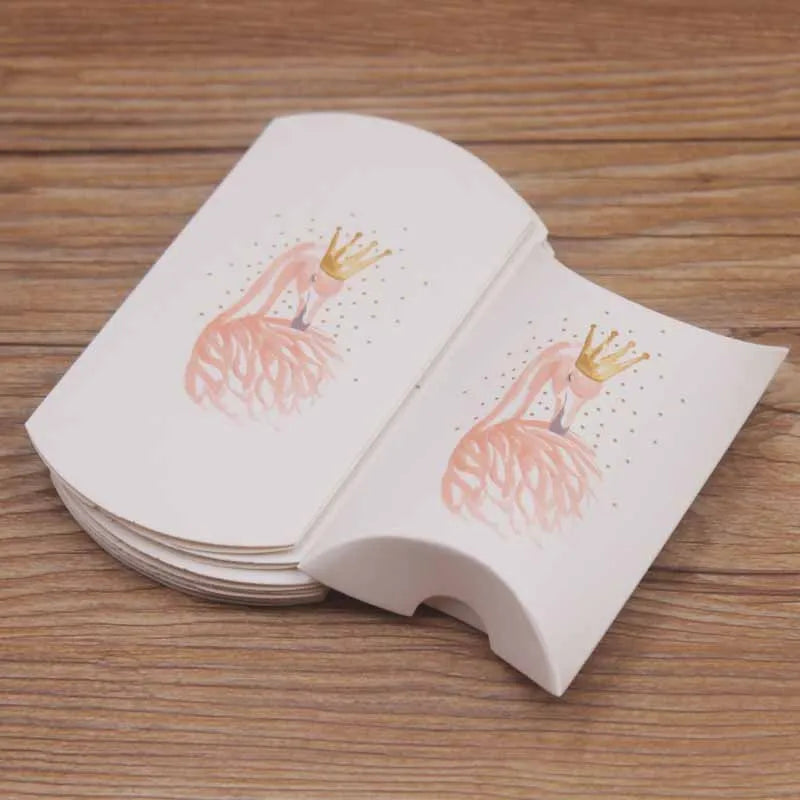 Marble Background Pillow Box DIY Thank You Jewelry Wedding Party