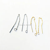20pcs 1.2mm Stainless Steel Tassel Earring Chains DIY Jewelry Making