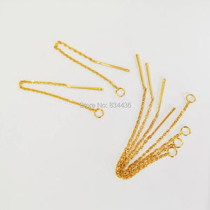 20pcs 1.2mm Stainless Steel Tassel Earring Chains DIY Jewelry Making