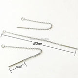 20pcs 1.2mm Stainless Steel Tassel Earring Chains DIY Jewelry Making