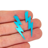 20pcs 10*37mm Lightning Charms Colorful DIY Accessories Metal C9509