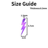 20pcs 10*37mm Lightning Charms Colorful DIY Accessories Metal C9509