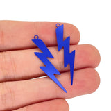20pcs 10*37mm Lightning Charms Colorful DIY Accessories Metal C9509