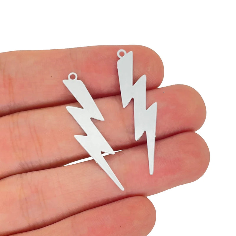20pcs 10*37mm Lightning Charms Colorful DIY Accessories Metal C9509