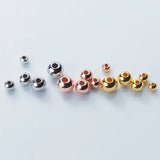 20pcs 925 Sterling Silver Round Ball Beads 2-6mm Spacer DIY Jewelry Making