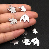 20pcs Stainless Steel Elephant Charm for Jewelry Making DIY