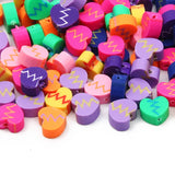 20pcs 10mm Clay Beads Mixed Heart Shape Spacer Beads for DIY Jewelry Making