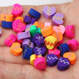 20pcs 10mm Clay Beads Mixed Heart Shape Spacer Beads for DIY Jewelry Making