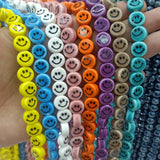 20pcs 10mm Smile Face Ceramic Beads Spacer DIY Bracelet