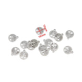 20pcs 10mm Stainless Steel Tree Heart Charms for DIY Jewelry Making