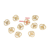 20pcs 10mm Stainless Steel Tree Heart Charms for DIY Jewelry Making