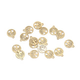 20pcs 10mm Stainless Steel Tree Heart Charms for DIY Jewelry Making