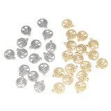 20pcs 10mm Stainless Steel Tree Heart Charms for DIY Jewelry Making