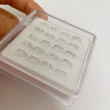 20pcs 10mm Copper Crystal Nose Rings Silver Plated Nose Hoops Body Jewelry Women