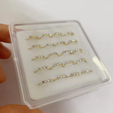 20pcs 10mm Copper Crystal Nose Rings Silver Plated Nose Hoops Body Jewelry Women