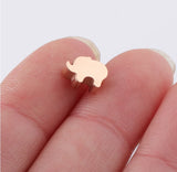 20pcs 10mm Elephant Pattern Stainless Steel Spacer Beads for DIY Necklace
