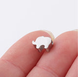 20pcs 10mm Elephant Pattern Stainless Steel Spacer Beads for DIY Necklace