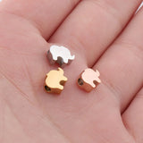 20pcs 10mm Elephant Pattern Stainless Steel Spacer Beads for DIY Necklace