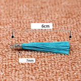 Silk Tassel Brush Metal Caps Earrings Tassel Charms Pendant DIY Jewelry