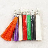 Silk Tassel Brush Metal Caps Earrings Tassel Charms Pendant DIY Jewelry