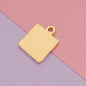 20pcs Stainless Steel Blank Tags Charm For Engraving DIY Jewelry Making