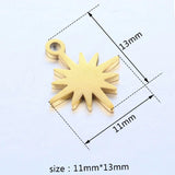 20pcs Stainless Steel Star Charms for Earrings Bracelet Making Accessories