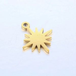 20pcs Stainless Steel Star Charms for Earrings Bracelet Making Accessories