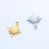 20pcs Stainless Steel Star Charms for Earrings Bracelet Making Accessories