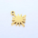 20pcs Stainless Steel Star Charms for Earrings Bracelet Making Accessories