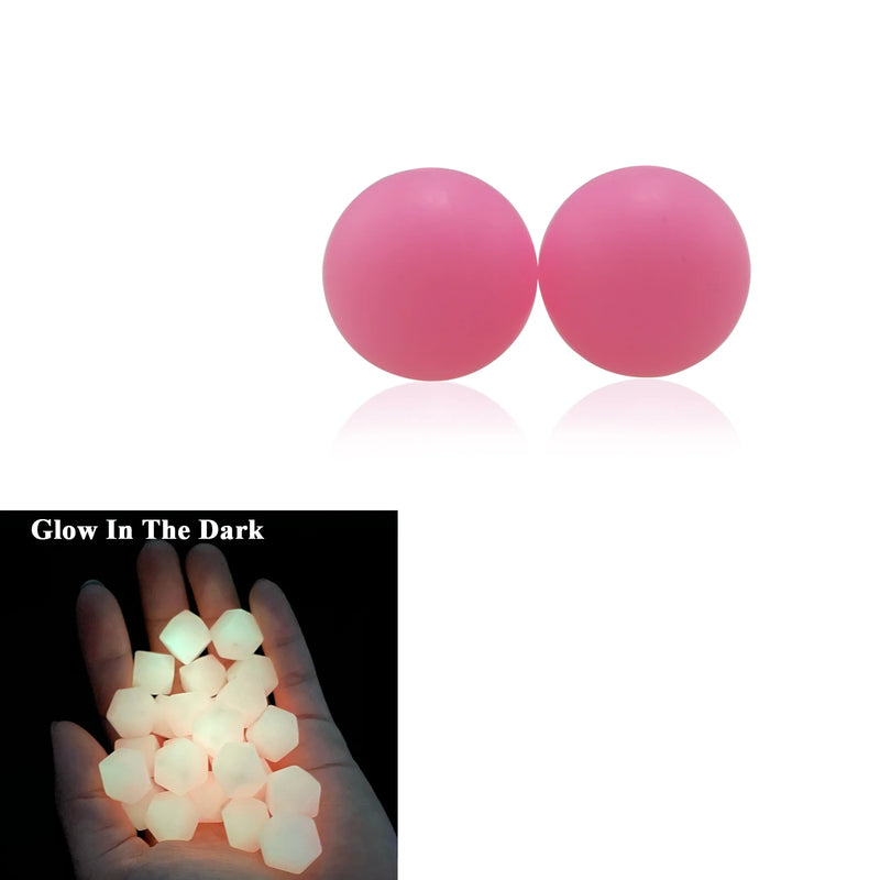20pcs Glow In The Dark Rainbow Silicone Teething Beads for Jewelry Making