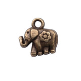 20pcs Flower Elephant Charms for Jewelry Making Antique Silver Bronze Plated