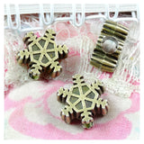 20pcs Snowflake 4MM Hole Bead Bronze Charms for Jewelry Making